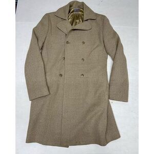 Ann Freedberg Womens M Pauline Long Coat Wool Button Front Classic‎ Jacket A33